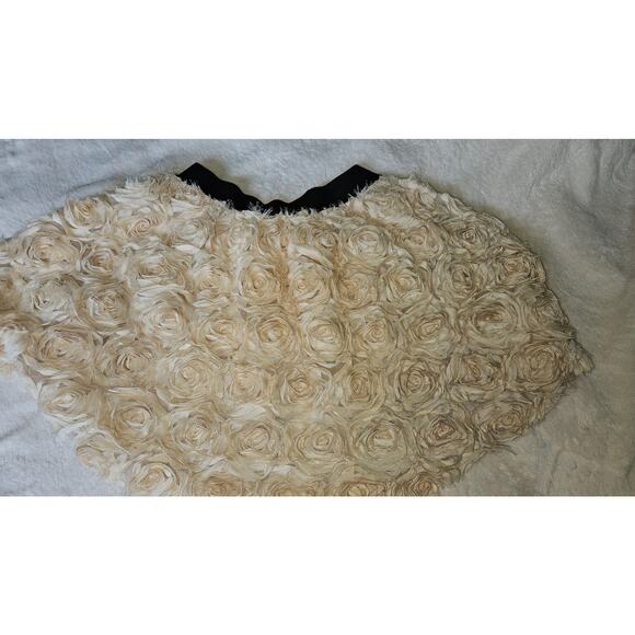 Free People Ivory Rosette Mini Skirt, Women's Size XS Elastic Waist Lined - Picture 8 of 8